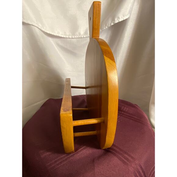 Toadily Handmade Wood 8.5 inch Paper Plate Holder carved Bear and Cub signed EUC - Picture 13 of 16